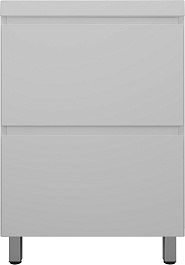 Style Line Тумба с белой раковиной Манхэттен 60 Plus эмаль белая матовая – фотография-1